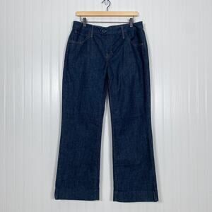Levis Womens Jeans Size 12 M Genuinely Crafted Dark Wash Flared Flap Pockets